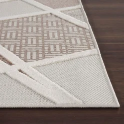 inny Dywan geometryczny beżowy MADERA 80x150 cm