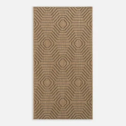 Sale inny Dywan geometryczny beżowy JUTA 80x150 cm