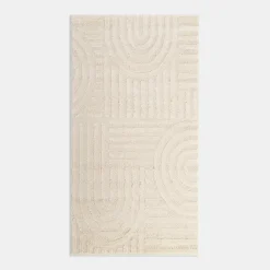 Sale inny Dywan geometryczny biało-kremowy MONTY 80x150 cm