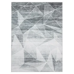Clearance inny Dywan geometryczny jasnoszary PUERTO 160x230 cm