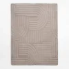 Outlet inny Dywan geometryczny MALAGA 3D taupe, 160x230 cm