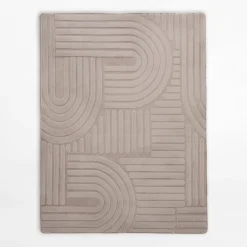 Outlet inny Dywan geometryczny MALAGA 3D taupe, 160x230 cm