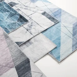 inny Chodniki|Dywany Z Krótkim Włosiem^Dywan geometryczny niebieski PUERTO 80x150 cm