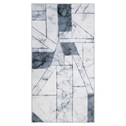 Sale inny Dywan geometryczny szary marmur PUERTO 80x150 cm