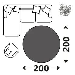 Online Dywan okrągły beżowy SHAPE 200 cm