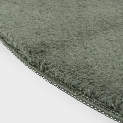 Dywany Shaggy^Dywan okrągły ciemnozielony PULY 80 cm
