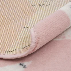Discount Dywan okrągły różowy GWIAZDY 100 cm