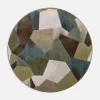 Online inny Dywan okrągły w geometryczny wzór zielony SORRENTO 160 cm