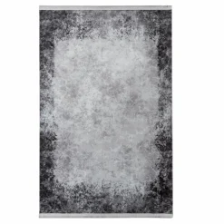 Clearance Dywan połyskujący z frędzlami czarny COSMIC 120x170 cm