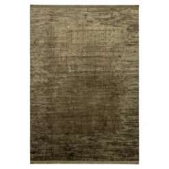 Clearance Dywan przecierany z frędzlami oliwkowy MADELEINE 200x290 cm