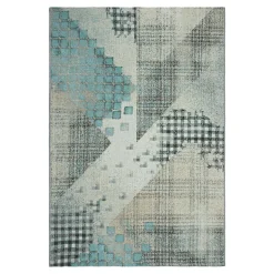 Clearance inny Dywan szaro-turkusowy PATCHWORK MALTA 80x150 cm