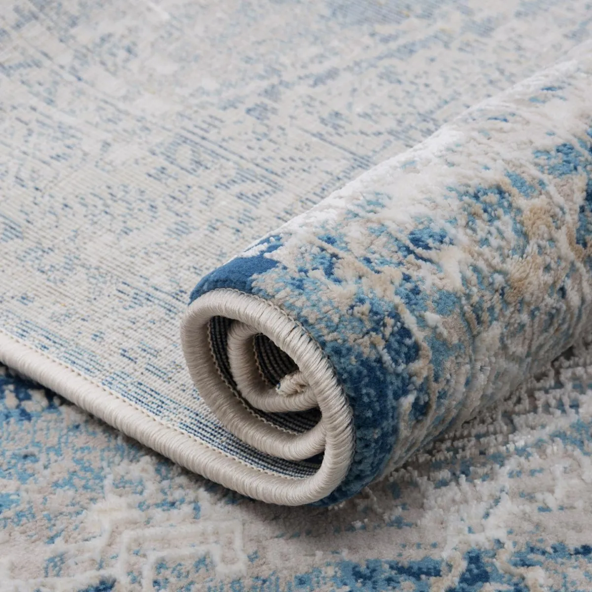 New Dywan vintage niebieski ALMERA 120x160 cm