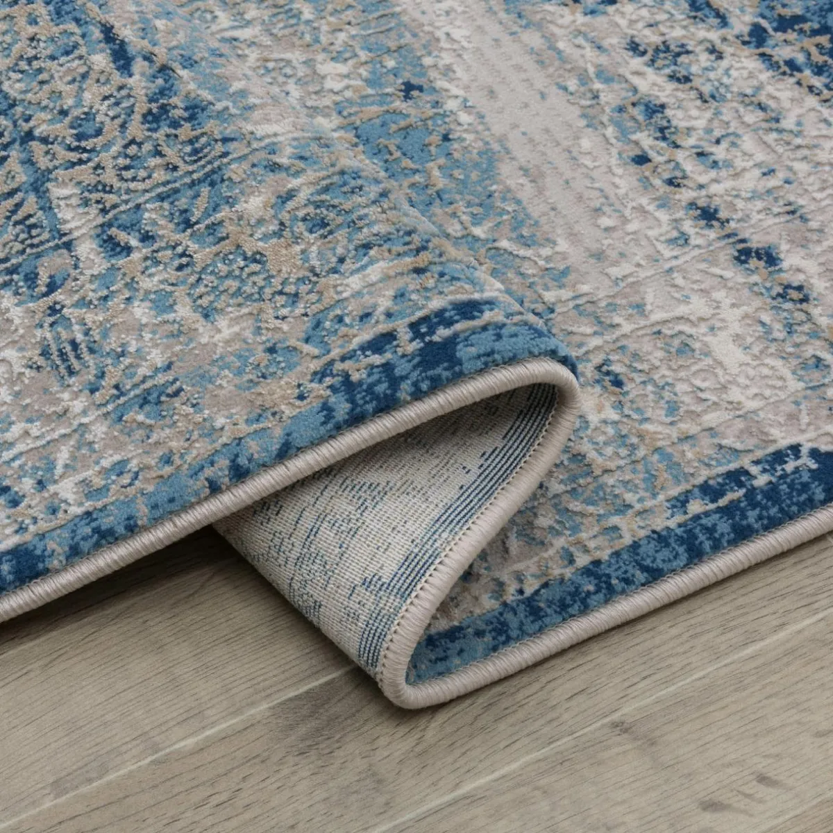New Dywan vintage niebieski ALMERA 120x160 cm