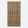 Clearance inny Dywan w kratę beżowy JUTA 80x150 cm