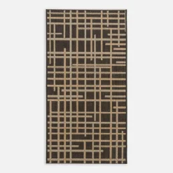 inny Chodniki|Dywany Z Krótkim Włosiem^Dywan w kratę czarny JUTA 80x150 cm
