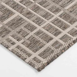 Discount inny Dywan w kratę szary JUTA 60x100 cm