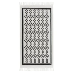 Outlet Dywan w romby biało-czarny SCANDI 80x150 cm