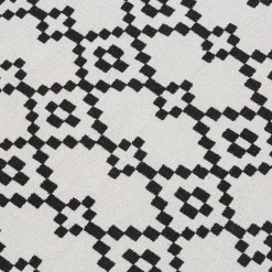 Outlet Dywan w romby biało-czarny SCANDI 80x150 cm