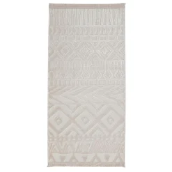 Clearance Dywan z połyskującym wzorem 3D beżowy ETNA 80x150 cm