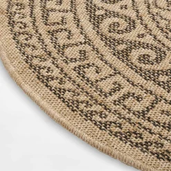 inny Dywany Zewnętrzne|Dywany Zewnętrzne^Dywan zewnętrzny COMILLA, ornament, beżowo-czarny, 120 cm