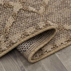 Dywan zewnętrzny romby beż BOUCLE 80x150 cm