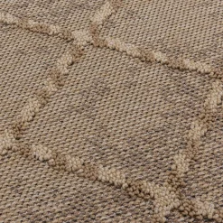 Dywan zewnętrzny romby beż BOUCLE 80x150 cm