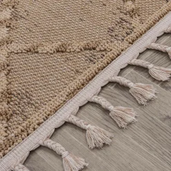 Dywan zewnętrzny romby beż BOUCLE 80x150 cm
