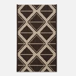 Outlet Dywanik geometryczny antracytowy JUTA 40x60 cm