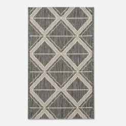 Outlet Dywanik geometryczny szary JUTA 50x80 cm