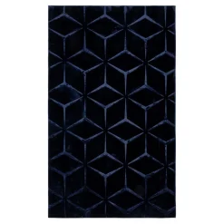 inny Dywaniki^Dywanik geometryczny TULSA granatowy 60x100 cm