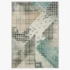 inny Dywanik szaro-turkusowy PATCHWORK MALTA 60x100 cm