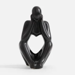 Best inny Figurka dekoracyjna czarna MYŚLĄCY CZŁOWIEK 19 cm