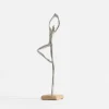 Best inny Figurka dekoracyjna srebrna JOGA MIX 35 cm
