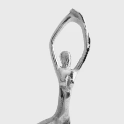 Best inny Figurka dekoracyjna srebrna JOGA MIX 35 cm