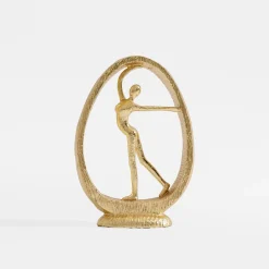 Best inny Figurka dekoracyjna złota GIMNASTYCZKA 22 cm