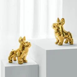 Clearance Figurka dekoracyjna złota PIES 20 cm
