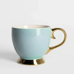 Outlet Filiżanka porcelanowa na nóżce Jumbo AURORA GOLD 400 ml