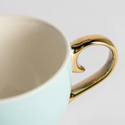 Outlet Filiżanka porcelanowa na nóżce Jumbo AURORA GOLD 400 ml