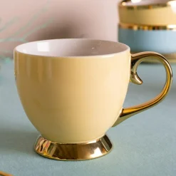 Filiżanki I Spodki^Filiżanka porcelanowa na nóżce Jumbo AURORA GOLD 400 ml