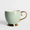 Sale Filiżanka porcelanowa na nóżce Jumbo AURORA GOLD 400 ml
