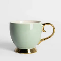 Sale Filiżanka porcelanowa na nóżce Jumbo AURORA GOLD 400 ml