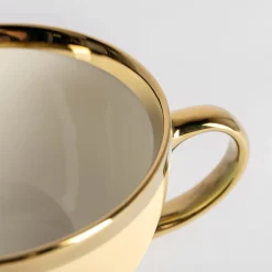 Hot Filiżanka porcelanowa waniliowa Jumbo AURORA GOLD 400 ml