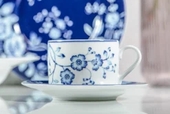 Clearance Porcelana Bogucice Filiżanka ze spodkiem EVIA BLUE 220 ml