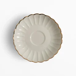 inny Filiżanki I Spodki^Filiżanka ze spodkiem porcelanowa ZŁOTY RANT 220 ml