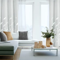 Hot Eurofirany Firana na przelotkach kremowo-beżowa ABBIE 140x250 cm