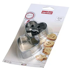 Formy, Naczynia I Akcesoria Do Pieczenia^Foremki do wykrawania ciastek ZENKER SMILEY 2 szt. MIX
