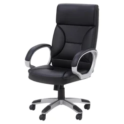Clearance Fotel biurowy z czarnej ekoskóry NARBO