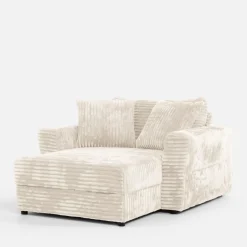 Fotele Wypoczynkowe^Fotel loveseat kremowy NOEMI