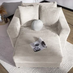 Fotele Wypoczynkowe^Fotel loveseat kremowy NOEMI