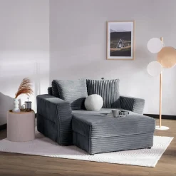 Discount Fotel loveseat szary NOEMI